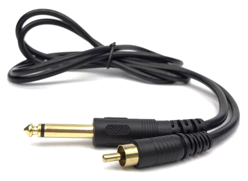 6.3mm Mono Plug to RCA Plug Cable 1.5m